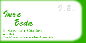 imre beda business card